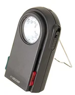 Latarki - Latarka z 3 diodami LED. Kolorowe filtry, przycisk Morse'a. Plastik, czarny - miniaturka - grafika 1