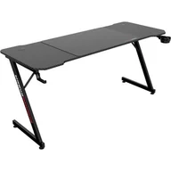 Biurka gamingowe - Biurko gamingowe SHADOW GAMER 1.1 + Podkładka Czarny - miniaturka - grafika 1