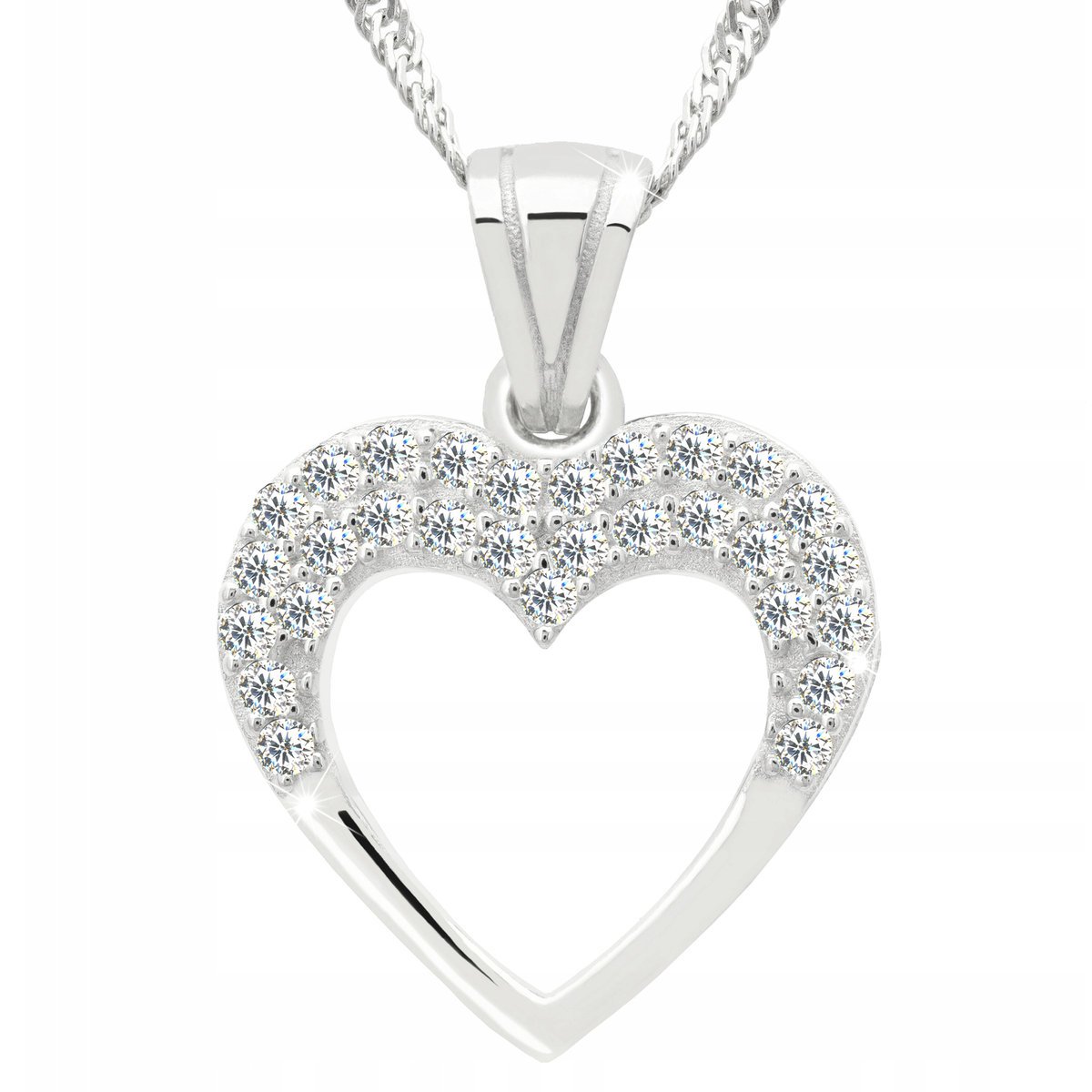 Naszyjnik Srebrny Serce Serduszko Heart Love Serduszka SREBRO 925