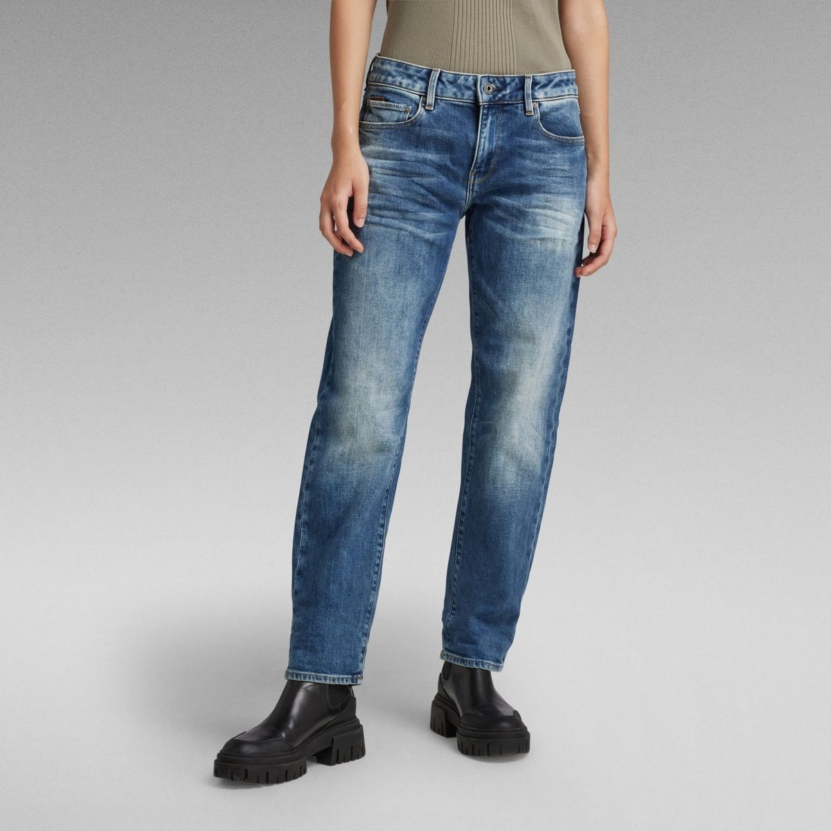 jeansy damskie g-star d15264 c052 kate boyfriend a802 vintage azure
