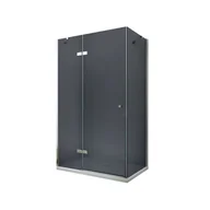 Kabiny prysznicowe - Mexen Roma kabina prysznicowa uchylna 80x70 cm, grafit, chrom - 854-080-070-01-40 - miniaturka - grafika 1