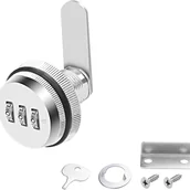 Zawiasy, okucia i inne akcesoria - Zamek szyfrowy krzywkowy do szuflad i szafek, 3/4", wykończenie chromowane – zabezpiecz swoje meble tym zamkiem szyfrowym - miniaturka - grafika 1