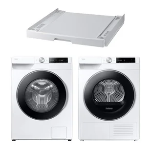 Pralka SAMSUNG WW11DG6B25LEU4 AI Energy EcoBubble A SpaceMax 11kg 1400 obr + Suszarka SAMSUNG AI DV90DG6845LEU4 z pompą ciepła + Łącznik SAMSUNG SKK-UDW - Zestawy AGD - miniaturka - grafika 1