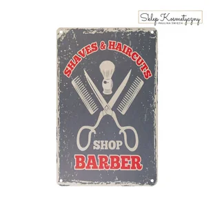 Tablica ozdobna barber B064 - Wyposażenie studia tatuażu - miniaturka - grafika 1