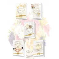 Kartki okolicznościowe i zaproszenia - Top Graphic Karnet B6 z naklejkami hologr. Ślub MIX (10szt) - Top Graphic - miniaturka - grafika 1