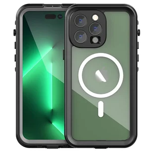 Etui Wodoodporne Alogy IP68 Case z przezroczystym tyłem Pancerna obudowa 360 do MagSafe do Apple iPhone 14 Pro Max - Etui i futerały do telefonów - miniaturka - grafika 15