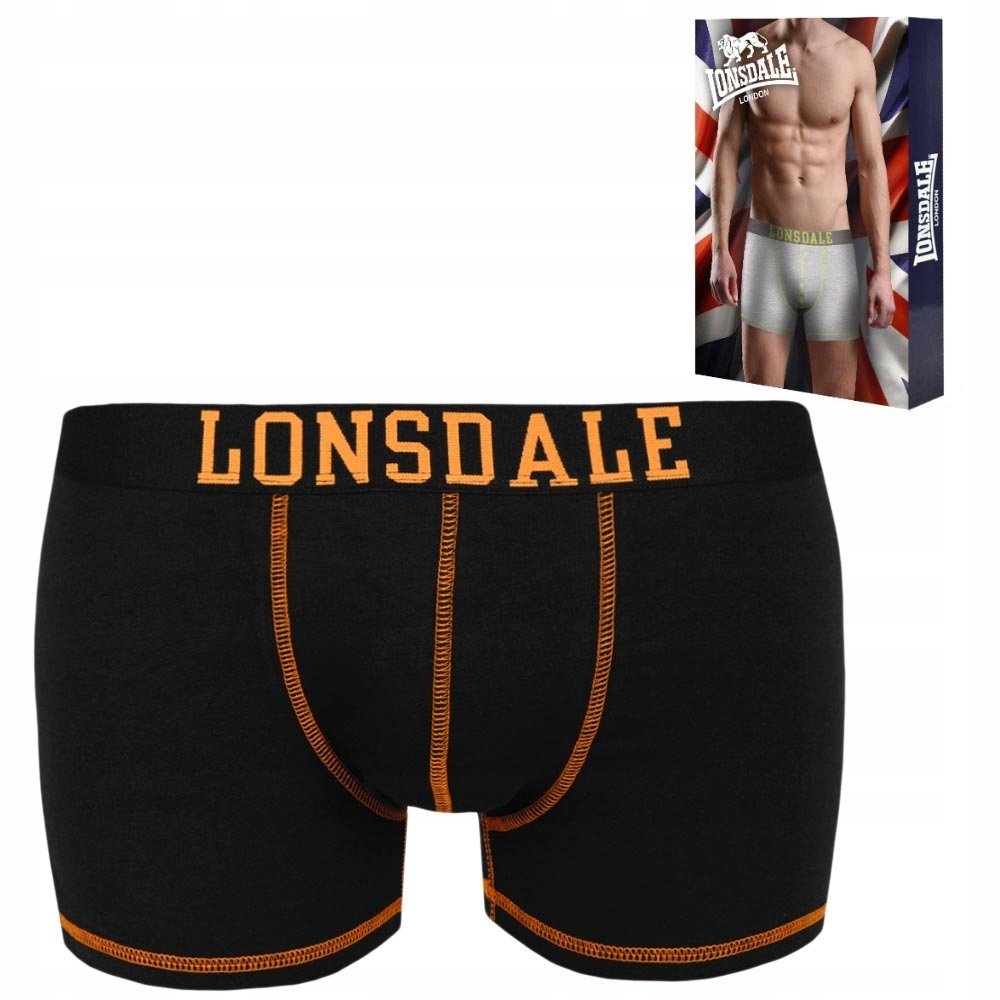 LONSDALE Bokserki Męskie CZARNE 1 sztuka S