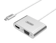 Adaptery i przejściówki - Unitek Y-V100 adapter Typ-C na HDMI i VGA Y-V100 - miniaturka - grafika 1