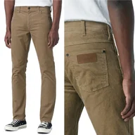 Spodnie męskie - Wrangler GREENSBORO REGULAR STRAIGHT Teak SZTRUKSY UMBRA W38 L32 - miniaturka - grafika 1