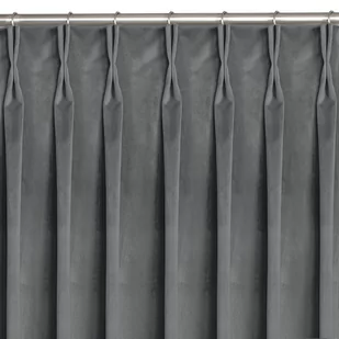 Zasłona VILA kolor grafitowy styl klasyczny flex 9,5 cm z podwójną zakładką velvet 200x300 homede - CURT/HOM/VILA/VELVET/FLEX/95 - Zasłony - miniaturka - grafika 1