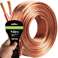Kable - KABEL PRZEWÓD GŁOŚNIKOWY DWUŻYŁOWY PROFESJONALNY AUDIO HQ 2x1,5mm 10m VAYOX - miniaturka - grafika 1