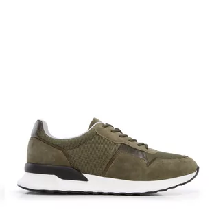 Męskie sneakersy zamszowe z elastycznymi wstawkami - Półbuty męskie - miniaturka - grafika 1