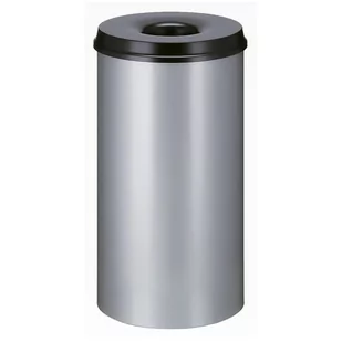V-Part Samogasnący kosz na papier, 50 L, srebrno-czarny - Kosze na śmieci - miniaturka - grafika 1
