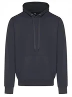 Bluzy męskie - Męska ocieplana bluza dresowa kangurka z kapturem XL granatowa 25 - miniaturka - grafika 1