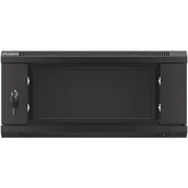 Szafy rack - Lanberg Szafa instalacyjna wisząca 19'' 4U 600X600mm czarna (drzwi szkalne) (SPL1OKS00110 [4984537]) - miniaturka - grafika 1