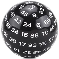 Gry planszowe - Kostka RPG Kość Stuścienna K100 Czarno-biała - miniaturka - grafika 1