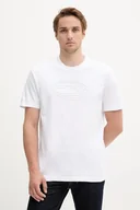 Koszulki męskie - Diesel t-shirt bawełniany T-ADJUST-BIGOVAL męski kolor biały z nadrukiem A17402.0NJBM - miniaturka - grafika 1