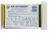Meble i wyposażenie gabinetów medycznych - SILESIAN PHARMA Koc ratunkowy 160 cm x 210 cm x 1 szt Apteczka ABC - miniaturka - grafika 1