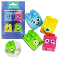 Gumki biurowe - 4x Gumka do mazania, klocki puzzle 3D - miniaturka - grafika 1