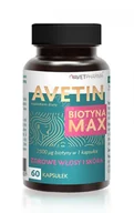 Włosy, skóra, paznokcie - Avetin Biotyna Max x 60 kaps (Avet Pharma) - miniaturka - grafika 1