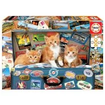 Educa Puzzle 200 elementów Kotki w podróży - Puzzle - miniaturka - grafika 1