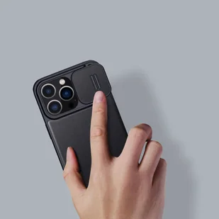 Nillkin Qin Cloth Pro Case etui do iPhone 14 Pro osłona na aparat kabura pokrowiec obudowa z klapką niebieski - Etui i futerały do telefonów - miniaturka - grafika 14