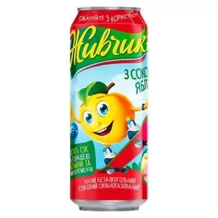 Napój gazowany "Żywczyk" o smaku jabłka puszka 500ml - Soki i napoje niegazowane - miniaturka - grafika 1