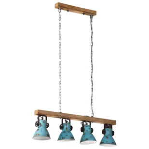 Lampa Sufitowa, 25 W, Postarzany Niebieski, 90X24X111 Cm, E27 Lumarko! - Lampy sufitowe - miniaturka - grafika 1