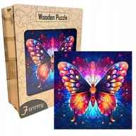 Puzzle - Drewniane Puzzle Edukacyjne A3 Niezwykły Motyl Dzieci i Dorośli 240el DUŻE - miniaturka - grafika 1