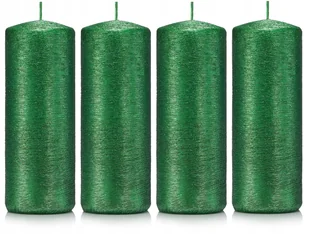Świece ozdobne zielone walec kokon 10/4 zestaw 4 - Świece - miniaturka - grafika 1