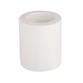 Świeczniki - Świecznik ceramiczny 6,5 x 6,5 x 8 cm popielaty - miniaturka - grafika 1