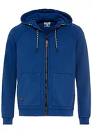 Bluzy męskie - camel active Męska bluza z kapturem, niebieski, 4XL - miniaturka - grafika 1