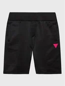 Spodenki damskie - Guess Szorty sportowe L3RD04 KBIH2 Czarny Regular Fit - miniaturka - grafika 1