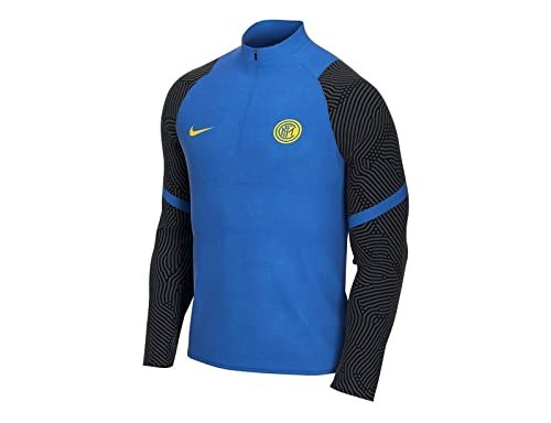 Nike Męska koszulka z długim rękawem z napisem M NK Dry STRK DRIL Top z długim rękawem, niebieska iskra/czarna/(Tour Yellow) (bez sklejki), XL