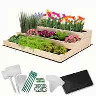 Szklarnie ogrodowe - Skrzynia na warzywa warzywniak inspekt drewniany 120x90 ZESTAW ECO / Wamar-Sosenka - miniaturka - grafika 1