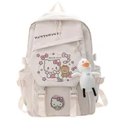 Plecaki - Kawaii Hello Kitty Plecaki Tornistry Dla Nastolatków Travedl Plecak Damskie Torby Anime Dla Dziewczynek Mochila Portfolio Do Szkoły Wysoka jakość w... - miniaturka - grafika 1