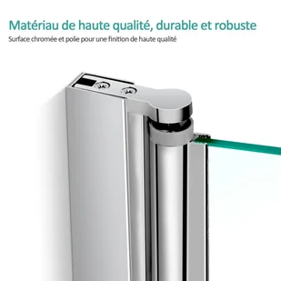 EMKE - Parawan nawannowy 90x140 cm Pojedynczy obrotowy - Powłoka nano - Chrom - Parawany nawannowe EMKE - Parawan nawannowy 90x140 cm Pojedynczy obrotowy - Powłoka nano - Chrom - Parawany nawannowe - miniaturka - grafika 1