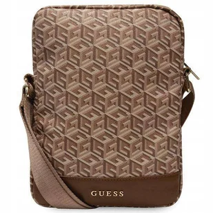 Guess Torba GUTB10HGCFSEW 10" brązowy/brown GCube Stripe Tablet Bag - Torby na laptopy - miniaturka - grafika 5