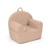 Krzesła obrotowe dla dzieci - Albero Mio Fotelik Pikowany Pasy Nugat - miniaturka - grafika 1