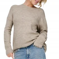 Swetry damskie - ONLY DAMSKI SWETER BEŻOWY KLASYCZNY BASIC XL JQA - miniaturka - grafika 1