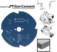 Akcesoria do elektronarzędzi - Bosch Piła tarczowa fiber cement expert, 165 mm, 4 zęby - miniaturka - grafika 1