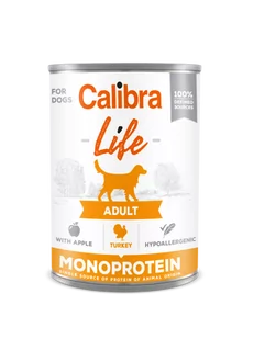 CALIBRA Dog Life Adult Turkey with apples 400g - Mokra karma dla psów - miniaturka - grafika 1