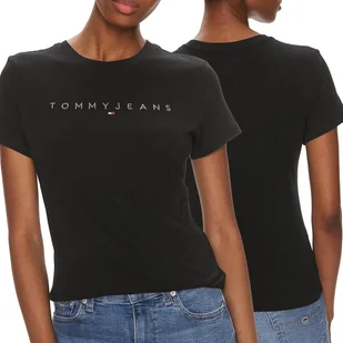 Tommy Jeans t-shirt koszulka damska czarna DW0DW17827-BDS XS - Koszulki i topy damskie - miniaturka - grafika 1