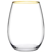 Szklanki - Komplet 6 szklanek Amber ze złotym rantem 570 ml PASABAHCE - miniaturka - grafika 1