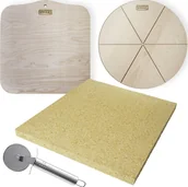 Formy do ciast - VIAGGIO Kamień do pizzy szamotowy VIAGGIO zestaw 5 - miniaturka - grafika 1