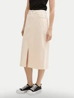 Spódnice - Tom Tailor Denim Spódnica jeansowa 1045506 Beżowy Regular Fit - miniaturka - grafika 1