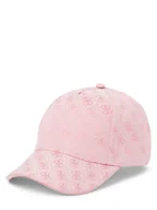 Czapki damskie - GUESS Czapka damska Kobiety Sztuczne włókno różowy wzorzysty, ONE SIZE - miniaturka - grafika 1