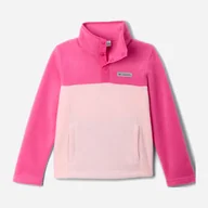 Bluzy dla dziewczynek - Bluza dla dziewczynki nierozpinana bez kaptura Columbia Steens Mtn II 1/4 Snap Fleece Pull-Over 2087881608 155-159 cm (L) Różowa (195981090284) - miniaturka - grafika 1