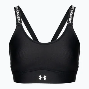 Biustonosz fitness Under Armour Infinity Mid black/white - Bielizna sportowa damska - miniaturka - grafika 1