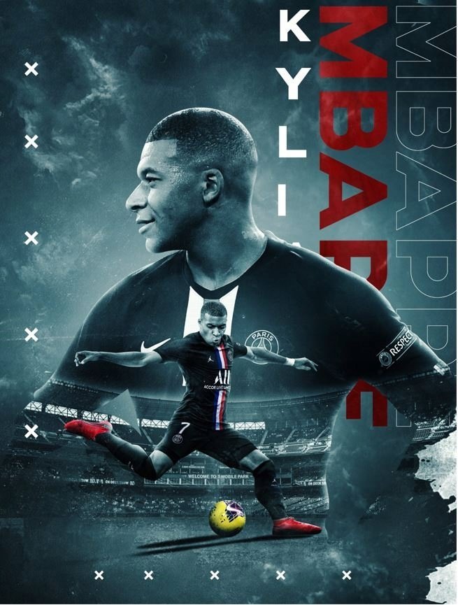 PODKŁADKA POD MYSZ Z Nadrukiem 22x18 cm Kylian Mbappe PSG Tekst Prezent